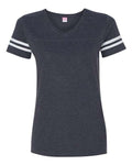 LAT Women's Football V-Neck Fine Jersey T-Shirt LAT