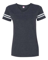 LAT Women's Football V-Neck Fine Jersey T-Shirt LAT