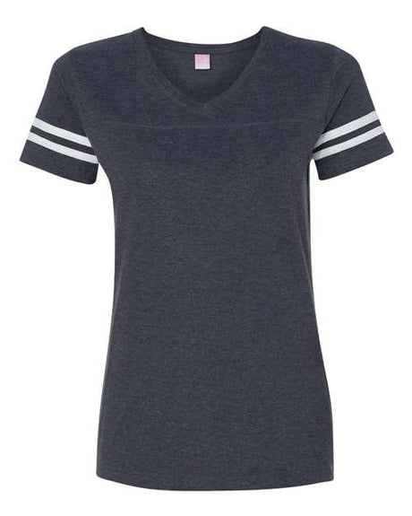LAT Women's Football V-Neck Fine Jersey T-Shirt LAT