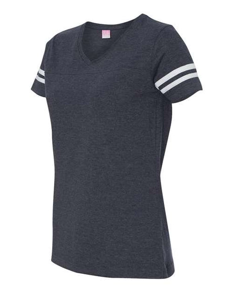 LAT Women's Football V-Neck Fine Jersey T-Shirt LAT