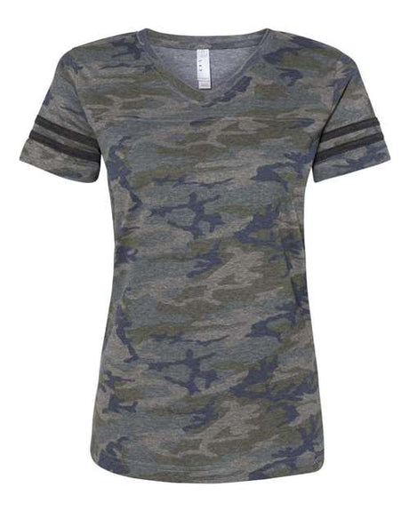 LAT Women's Football V-Neck Fine Jersey T-Shirt LAT
