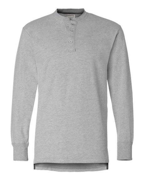 J. America Men's Vintage Brushed Jersey Henley J. America