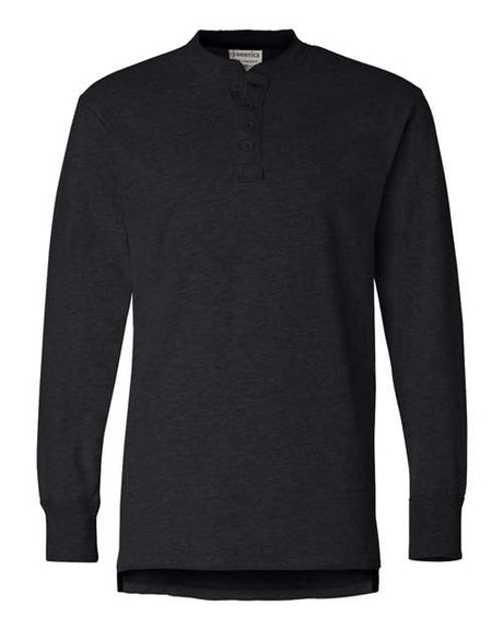 J. America Men's Vintage Brushed Jersey Henley J. America