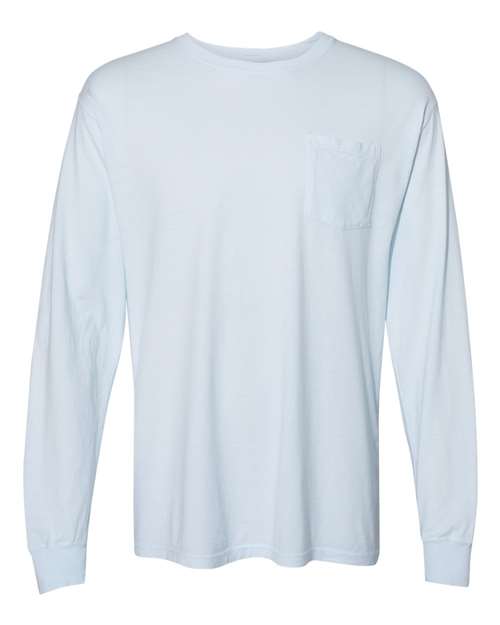 Hanes Men's Garment Dyed Long Sleeve T-Shirt With a Pocket Mens Apparel Shirts & Tops