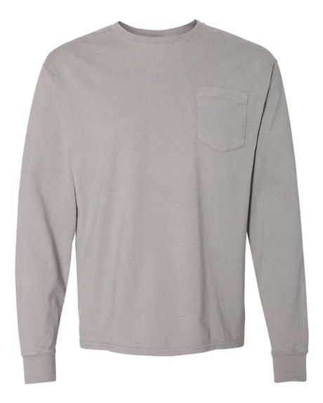ComfortWash by Hanes Men's Garment Dyed Long Sleeve T-Shirt With a Pocket Hanes