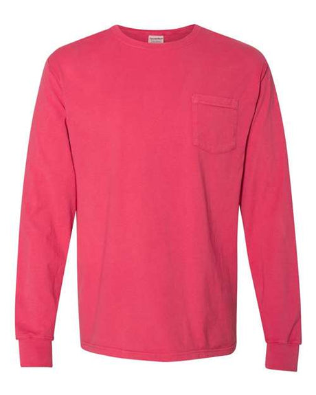 ComfortWash by Hanes Men's Garment Dyed Long Sleeve T-Shirt With a Pocket Hanes