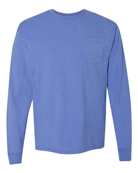 ComfortWash by Hanes Men's Garment Dyed Long Sleeve T-Shirt With a Pocket Hanes