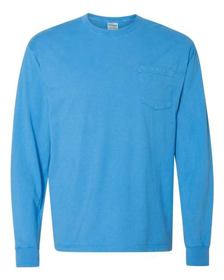 ComfortWash by Hanes Men's Garment Dyed Long Sleeve T-Shirt With a Pocket Hanes