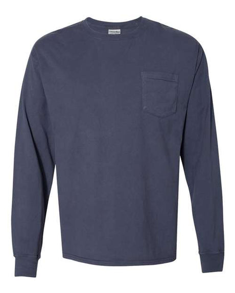 ComfortWash by Hanes Men's Garment Dyed Long Sleeve T-Shirt With a Pocket Hanes
