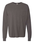 Hanes Men's Garment Dyed Long Sleeve T-Shirt With a Pocket Mens Apparel Shirts & Tops