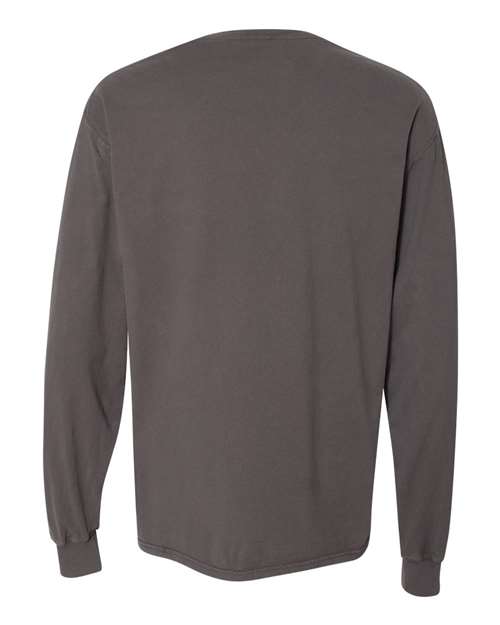 Hanes Men's Garment Dyed Long Sleeve T-Shirt With a Pocket Mens Apparel Shirts & Tops