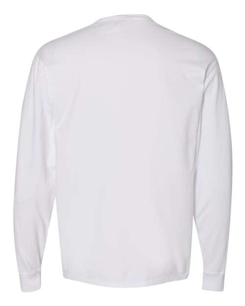 Hanes Men's Garment Dyed Long Sleeve T-Shirt With a Pocket Mens Apparel Shirts & Tops
