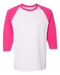 Gildan Men's Heavy Cotton 3/4-Sleeve Raglan T-Shirt. 5700 Gildan