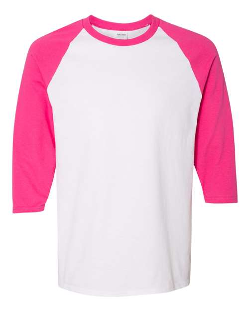 Gildan Men's Heavy Cotton 3/4-Sleeve Raglan T-Shirt. 5700 Gildan