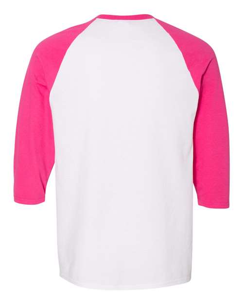 Gildan Men's Heavy Cotton 3/4-Sleeve Raglan T-Shirt. 5700 Gildan