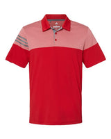 Adidas Men's Heathered 3-Stripes Colorblock Polo-1