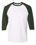 Gildan Men's Heavy Cotton 3/4-Sleeve Raglan T-Shirt. 5700 Gildan