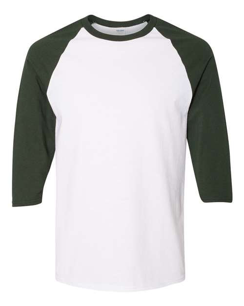 Gildan Men's Heavy Cotton 3/4-Sleeve Raglan T-Shirt. 5700 Gildan