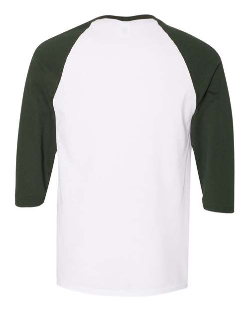 Gildan Men's Heavy Cotton 3/4-Sleeve Raglan T-Shirt. 5700 Gildan