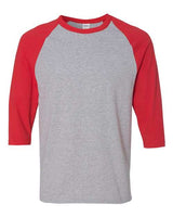 Gildan Men's Heavy Cotton 3/4-Sleeve Raglan T-Shirt. 5700 Gildan