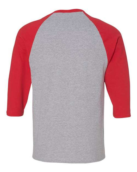 Gildan Men's Heavy Cotton 3/4-Sleeve Raglan T-Shirt. 5700 Gildan