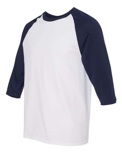 Gildan Men's Heavy Cotton 3/4-Sleeve Raglan T-Shirt. 5700 Gildan