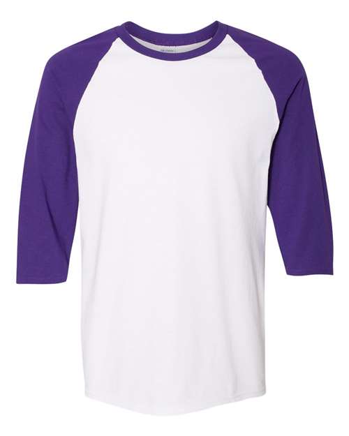 Gildan Men's Heavy Cotton 3/4-Sleeve Raglan T-Shirt. 5700 Gildan
