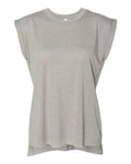 BELLA + CANVAS Women's Flowy Rolled Cuffs Muscle Tee
