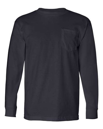 Bayside Men's USA-Made Long Sleeve T-Shirt with a Pocket