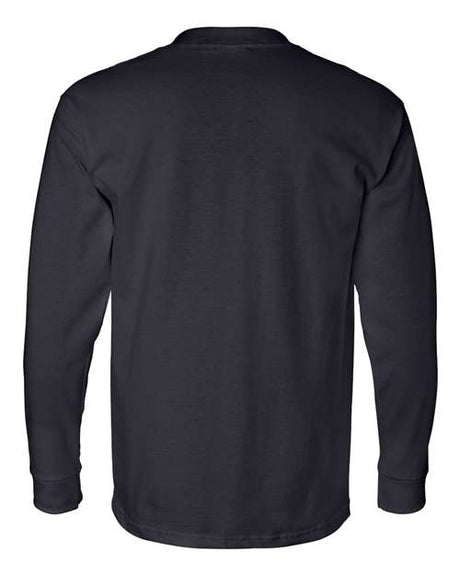 Bayside Men's USA-Made Long Sleeve T-Shirt with a Pocket Bayside