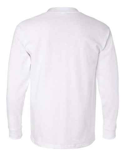 Bayside Men's USA-Made Long Sleeve T-Shirt with a Pocket