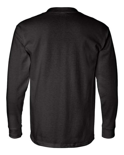 Bayside Men's USA-Made Long Sleeve T-Shirt with a Pocket