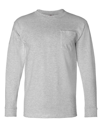 Bayside Men's USA-Made Long Sleeve T-Shirt with a Pocket