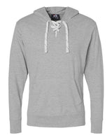 J. America Men's Jersey Sport Lace Hooded Pullover J. America