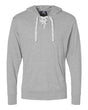 J. America Men's Jersey Sport Lace Hooded Pullover J. America