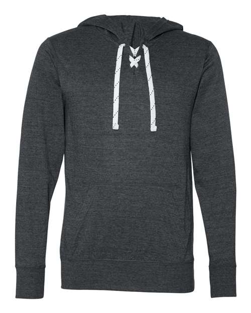 J. America Men's Jersey Sport Lace Hooded Pullover J. America