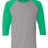 JERZEES Men's Triblend Three-Quarter Raglan Baseball T-Shirt JERZEES