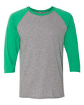 JERZEES Men's Triblend Three-Quarter Raglan Baseball T-Shirt JERZEES