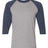 JERZEES Men's Triblend Three-Quarter Raglan Baseball T-Shirt JERZEES
