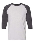 JERZEES Men's Triblend Three-Quarter Raglan Baseball T-Shirt JERZEES