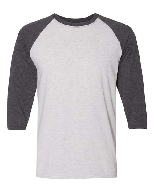 JERZEES Men's Triblend Three-Quarter Raglan Baseball T-Shirt JERZEES