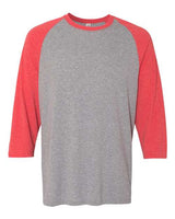 JERZEES Men's Triblend Three-Quarter Raglan Baseball T-Shirt JERZEES