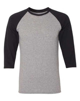 JERZEES Men's Triblend Three-Quarter Raglan Baseball T-Shirt JERZEES