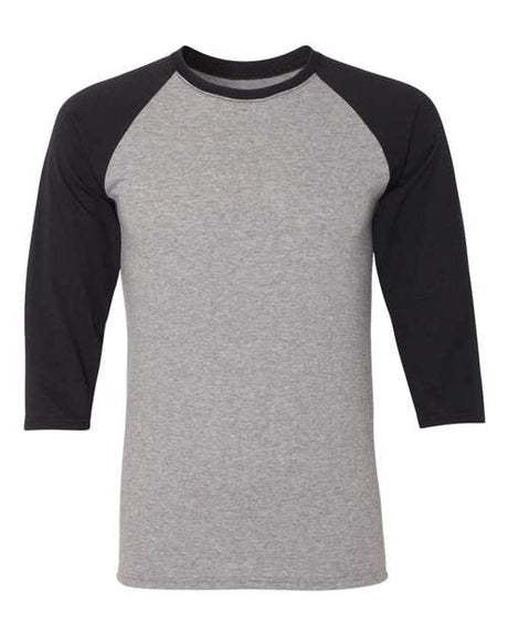 JERZEES Men's Triblend Three-Quarter Raglan Baseball T-Shirt JERZEES