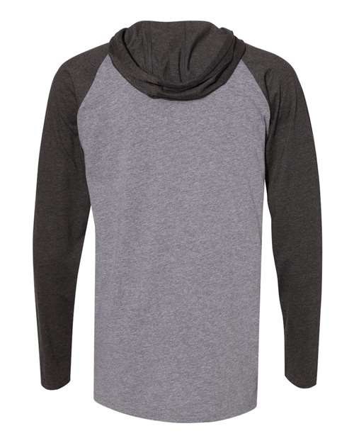 LAT Men's Fine Jersey Hooded Long Sleeve Raglan T-Shirt LAT
