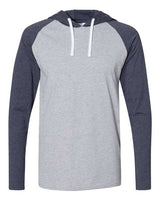 LAT Men's Fine Jersey Hooded Long Sleeve Raglan T-Shirt LAT