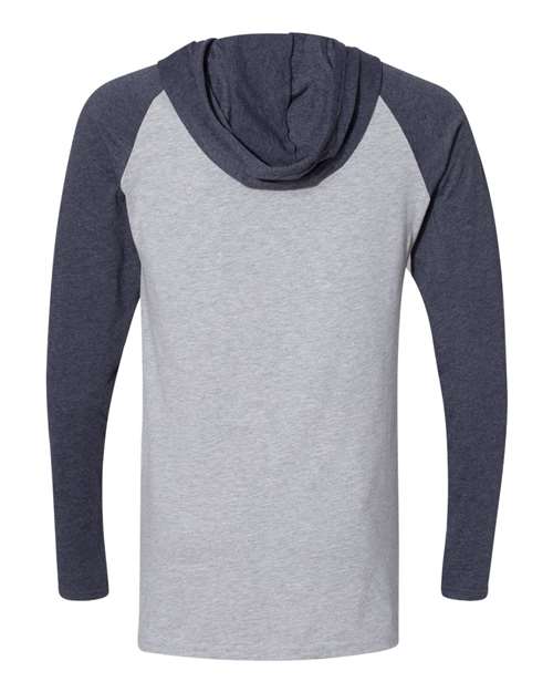 LAT Men's Fine Jersey Hooded Long Sleeve Raglan T-Shirt LAT