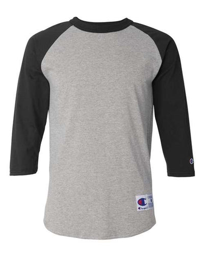 Champion Men's Three-Quarter Raglan Sleeve Baseball T-Shirt