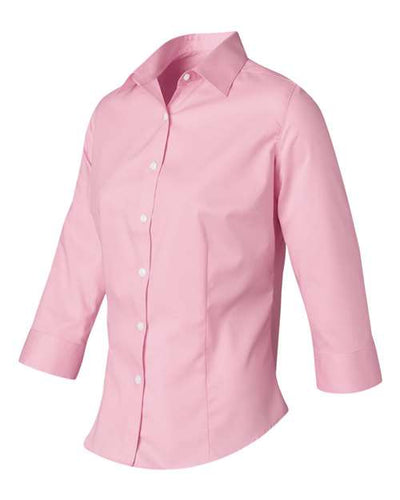 Van Heusen Women's Three-Quarter Sleeve Baby Twill Shirt