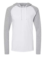 LAT Men's Fine Jersey Hooded Long Sleeve Raglan T-Shirt LAT